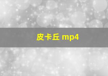 皮卡丘 mp4